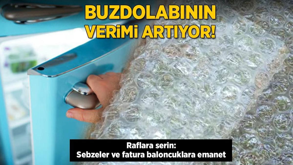 Cebe bayram ettiriyor! Buzdolabına serin: Sebzeler ve fatura baloncuklara emanet